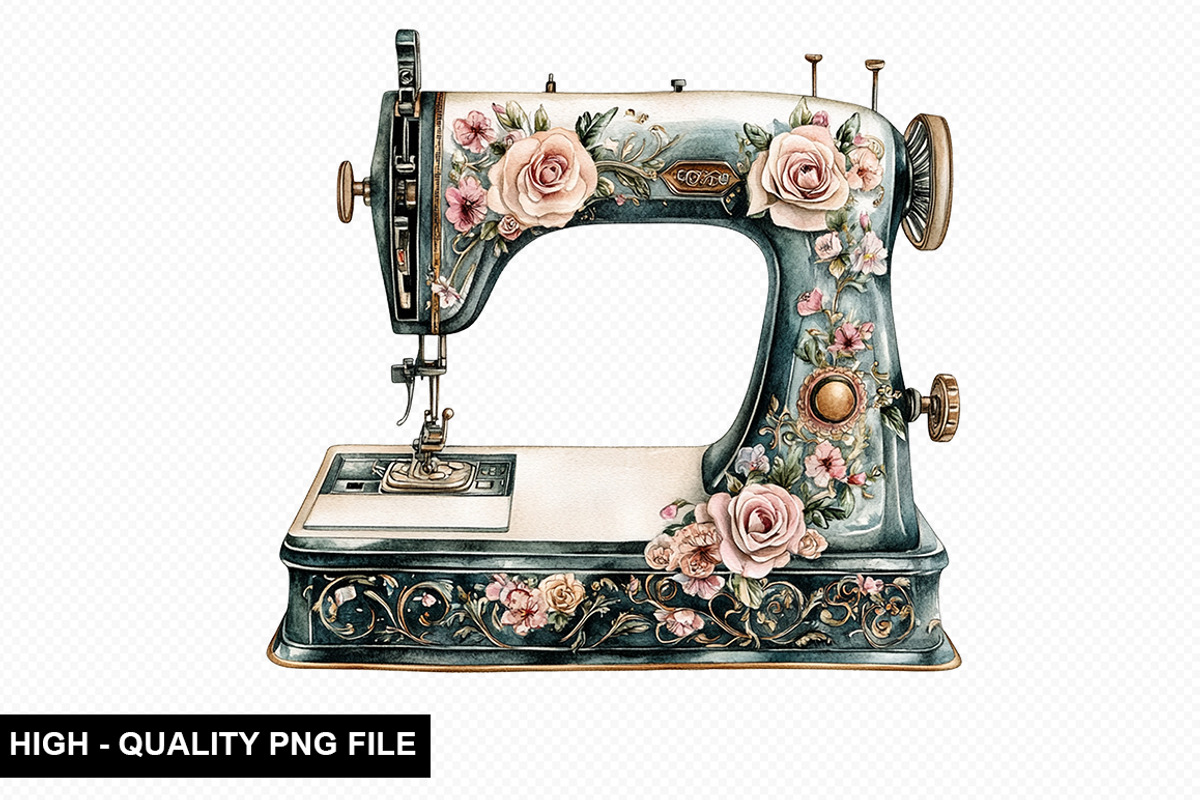 Sewing Machine Clipart Bundle, an Illustration by crative8112 (Photo 9 of 10)