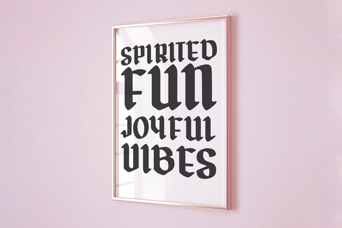 Messy Bun - Blackletter Font, a Blackletter Font by ariodsgn (Photo 8 of 9)