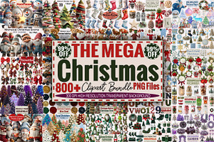 The Mega Christmas Clipart Bundle, an Illustration by SVGArt
