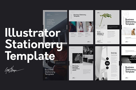 Nano Illustrator Stationery Template, a Stationery Template by Goashape Studio