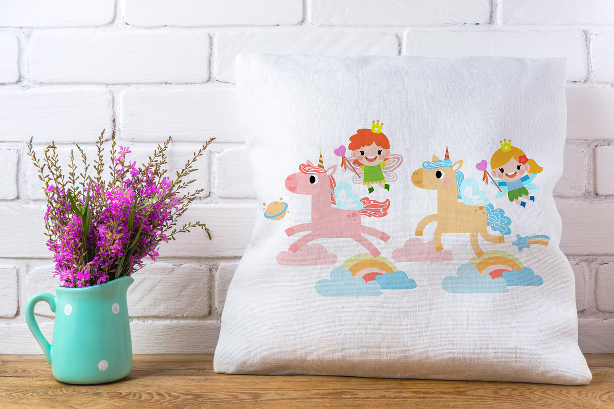 Fairy and Unicorn PNG SVG clipart, a Seasonal Illustration by Noey smiley (Photo 5 of 7)