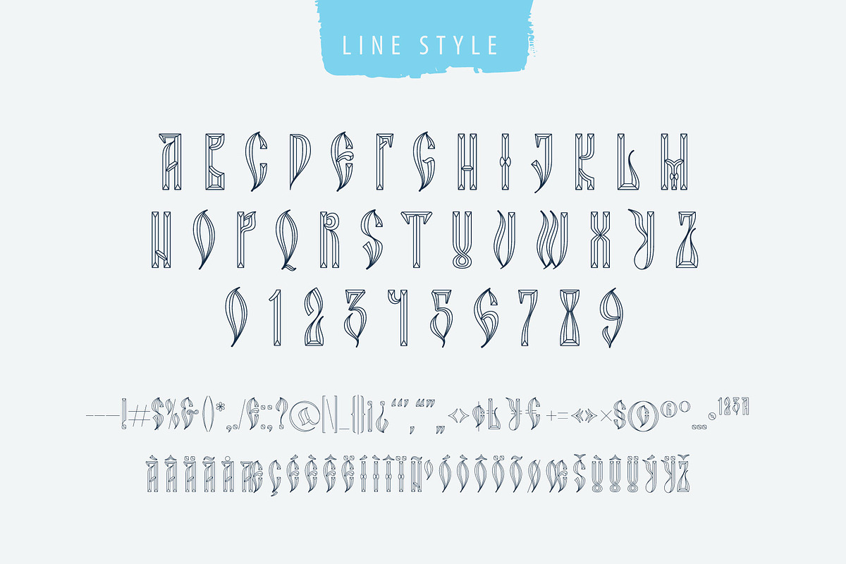 Northern Monk blackletter font preview 5