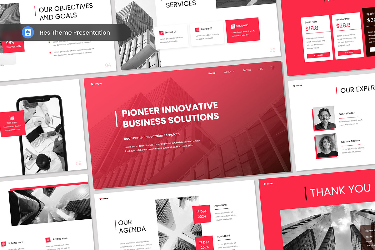 Red Theme Presentation Keynote, a Presentation Template by Antstheme (Photo 1 of 2)