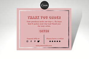 Thank You Order Card | Canva, a Card Template by tahananeart