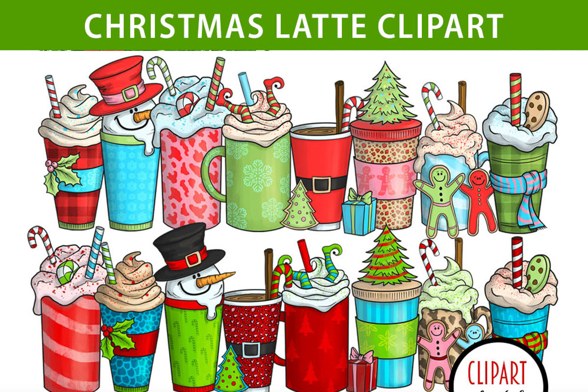 Christmas Latte Clipart - Coffee PNG, a Food Illustration by SLS Lines (Photo 6 of 6)
