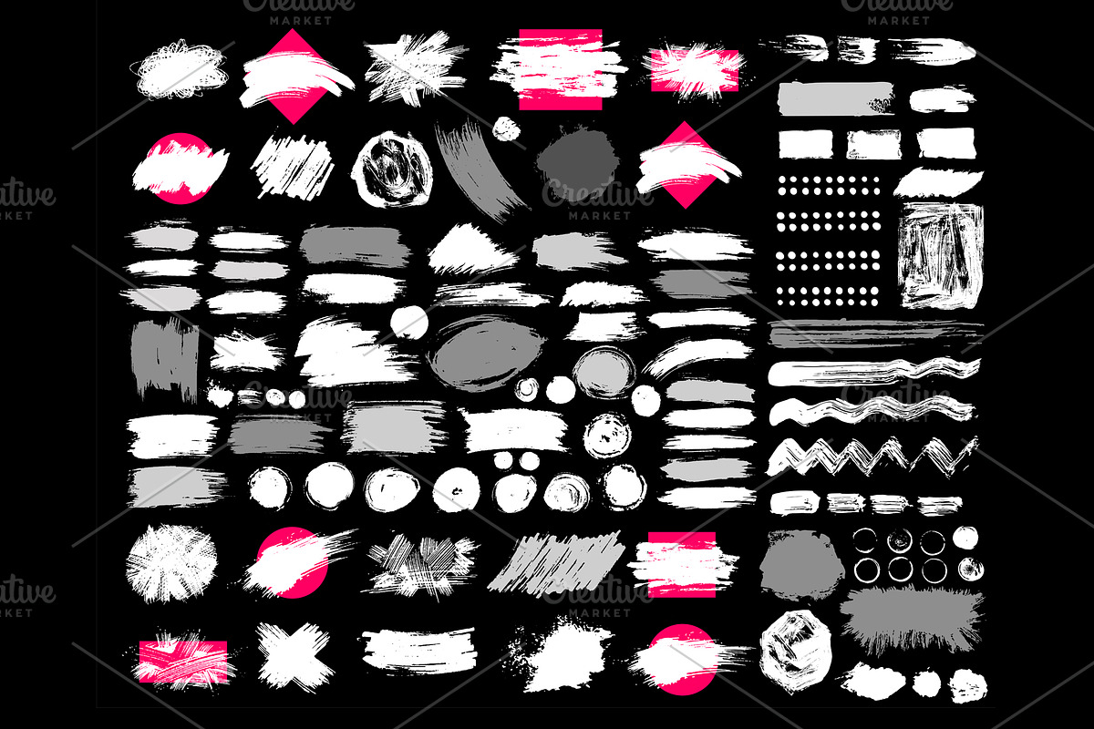 Big collection of brush strokes., a Brush Add-On by Vector photo shop (Photo 4 of 7)