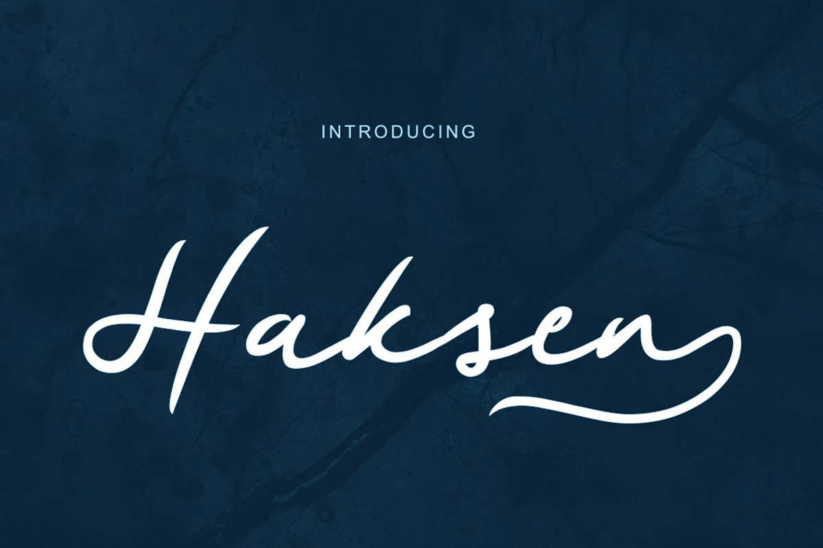 Haksen Script Font preview 4
