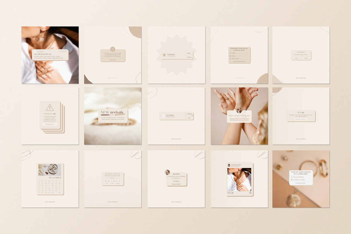 Jewelry Instagram Templates | CANVA, a Social Media Template by Wildnun Studio (Photo 17 of 26)