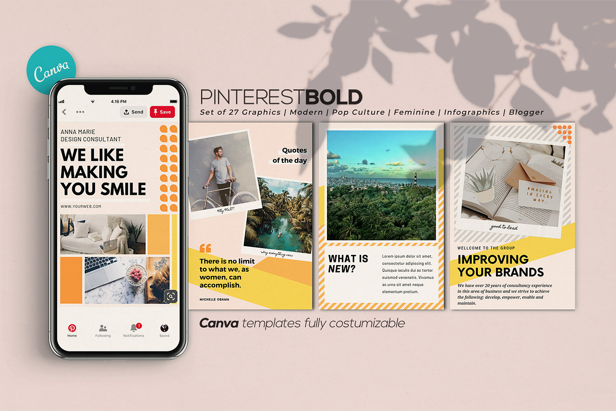 Pinterest Bold, a Social Media Template by Analogi Studio (Photo 1 of 10)