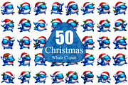 Christmas Whale Clipart Bundle Files, an Animal Illustration by taramija (Thumbnail 1 of 26)