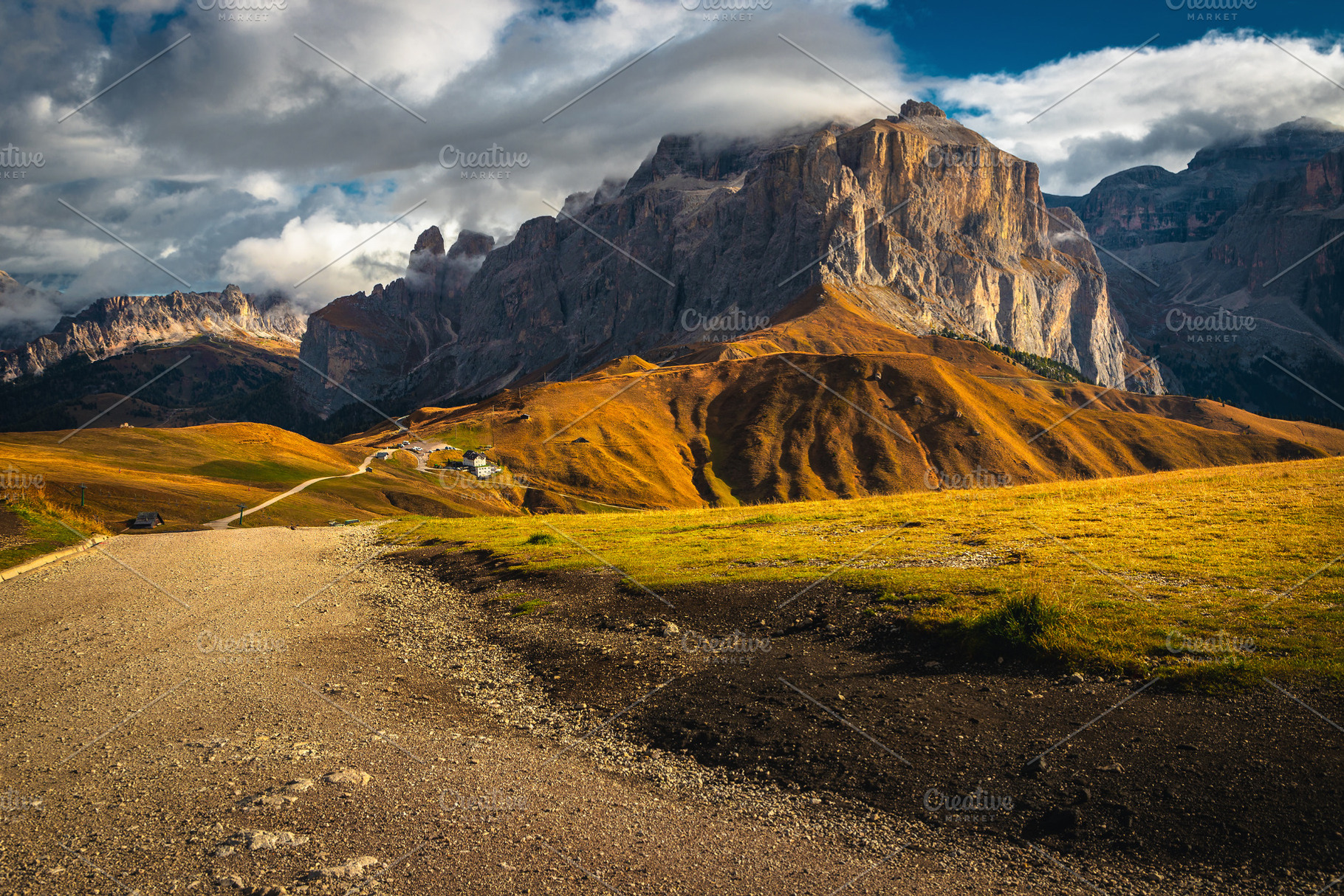 Misty mountains view at autumn, a Nature Photo by Alpine Dreams