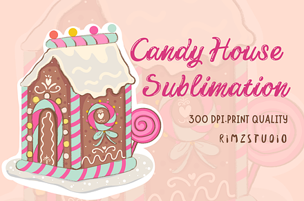 Candy House Isometric Graphic