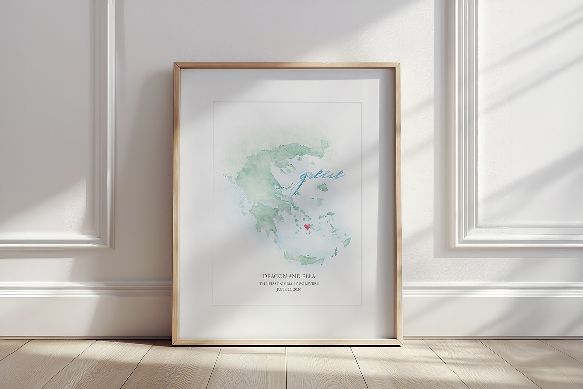 Watercolor Map of Greece, a Graphic by Beloved Paper (Photo 2 of 6)