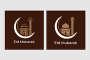 Eid Mubarak greeting card design, a Decorative Illustration by Lakhan1998 (Thumbnail 4 of 6)