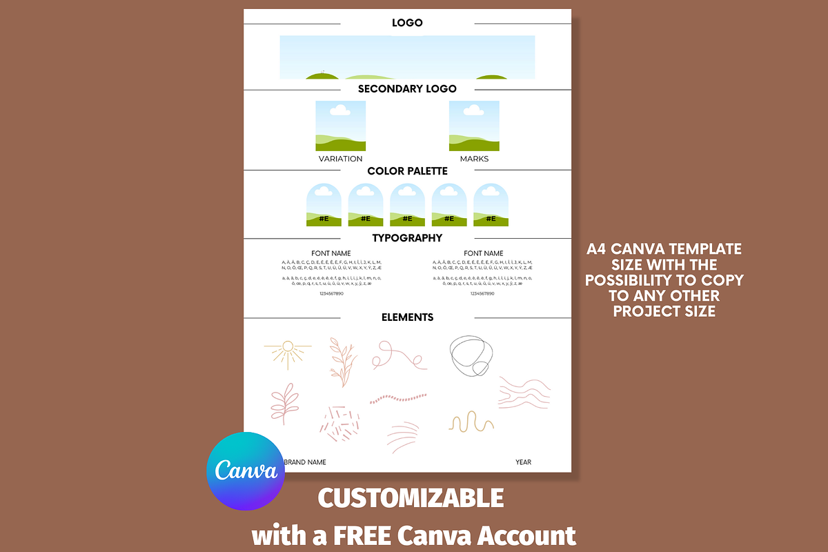 Brand Board Canva Template, Guidenes, a Branding & Logo Template by GraphiCarola (Photo 4 of 6)