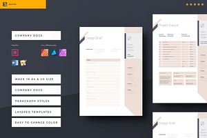 Calm Brief - Estimation - Invoice, a Stationery Template by Egotype
