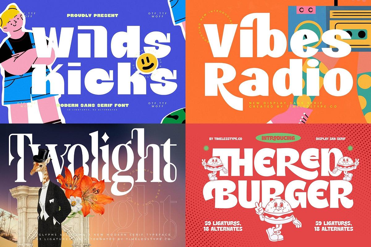 Epic Bundle 50 Fonts Explosion, a Serif Font by timelesstype.co