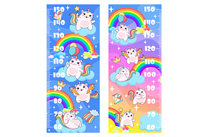 Kids Height Chart With Caticorn