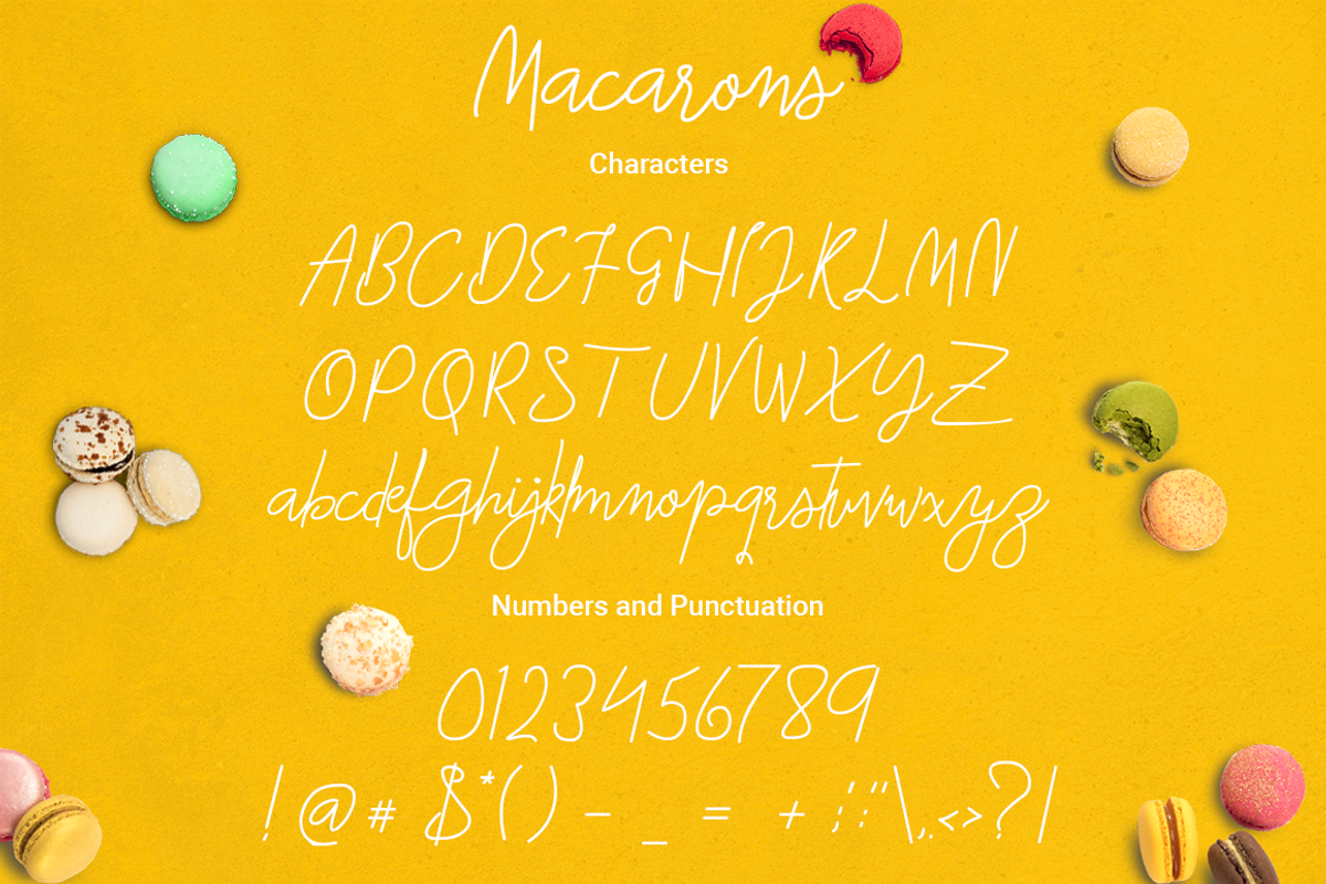 Macarons Font and Extras, a Script Font by LovePowerDesigns (Photo 10 of 12)