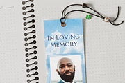 Blue Sky Funeral Bookmark Template, a Card Template by Godserv Designs (Thumbnail 8 of 10)