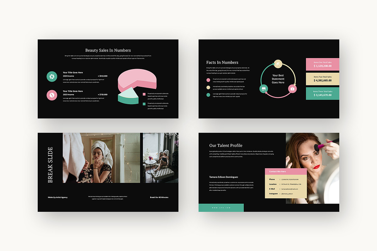Upo : MUA Profile Google Slides, a Presentation Template by Punkl Camp (Photo 13 of 16)