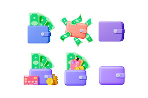3d illustration set featuring, a Finance Illustration by Abscent