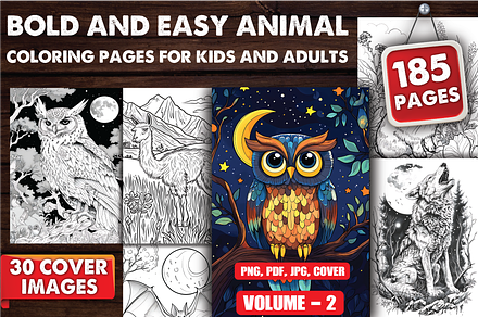 Bold and Easy Animal Coloring pages