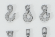 3D set of Used lifting crane hooks, an Object 3D Model by Vitamin (Thumbnail 2 of 6)