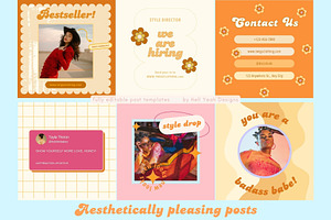 Cute Retro Ecommerce Instagram Posts