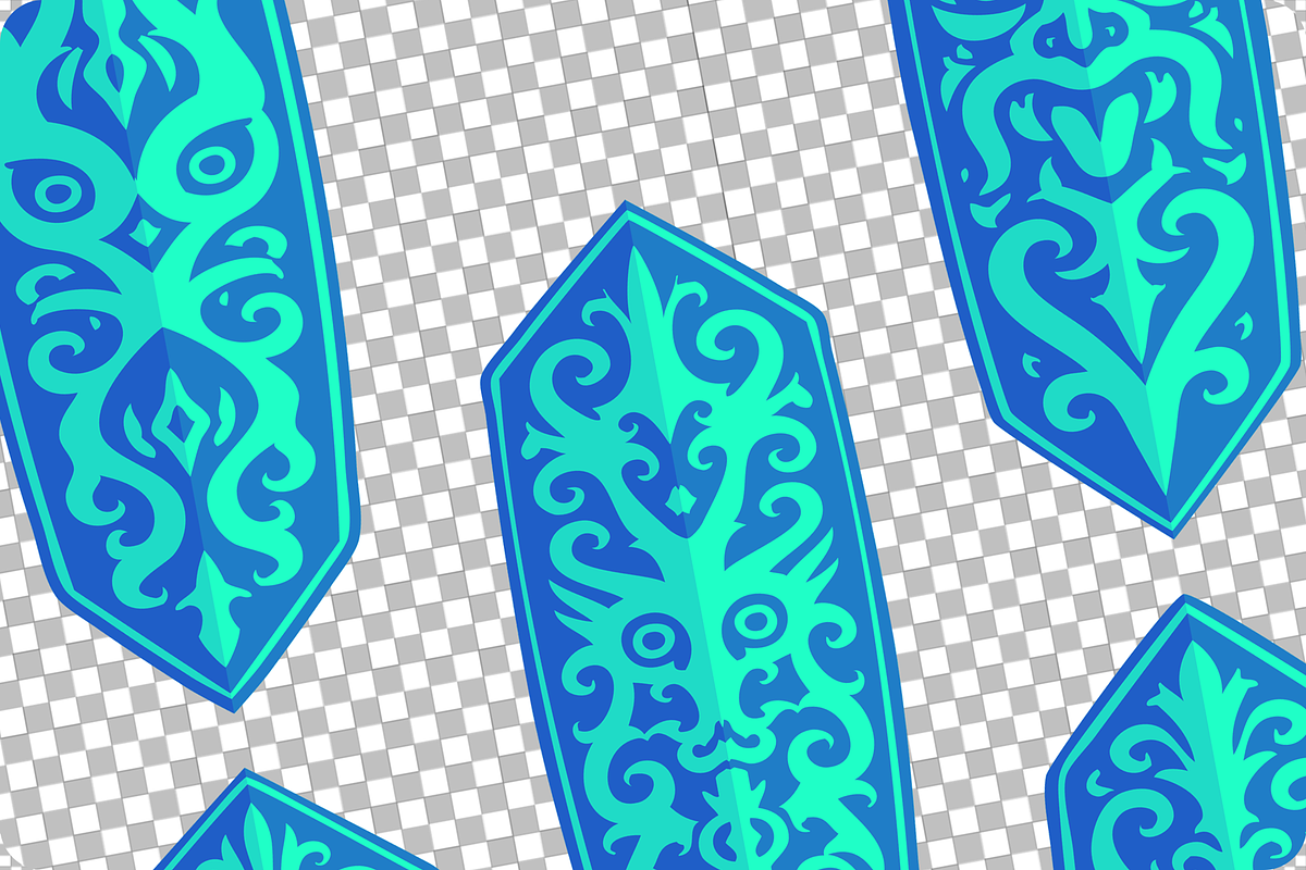 Dayak Shield Badges, an Object Graphic by regalDRAW (Photo 2 of 3)