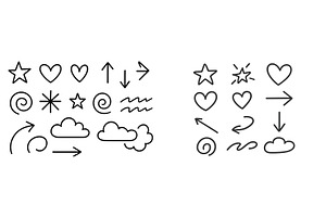 Creative doodles featuring hearts, an Illustration by ZinetroN