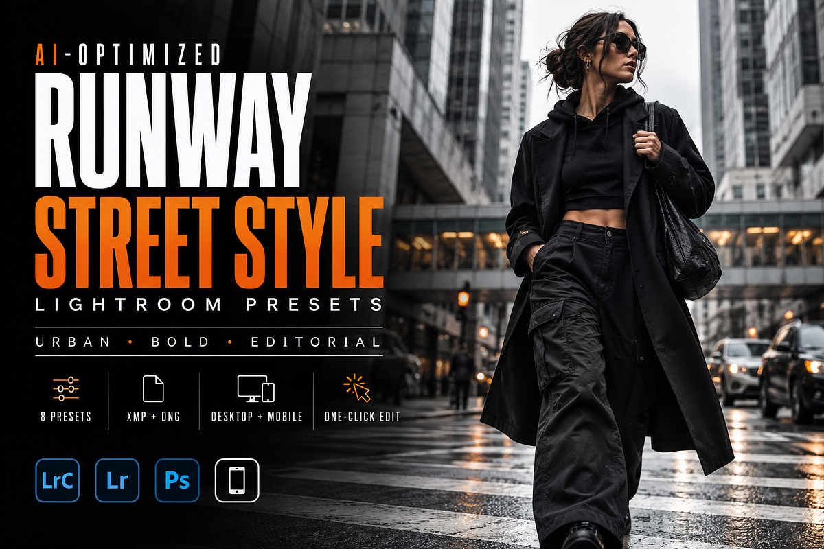 Runway Street Style Presets, a Preset Add-On by AAA Presets (Photo 1 of 15)