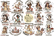 14 Retro Bakery Girl Quotes Bundle, a Food Illustration by ClipArtTime (Thumbnail 1 of 4)