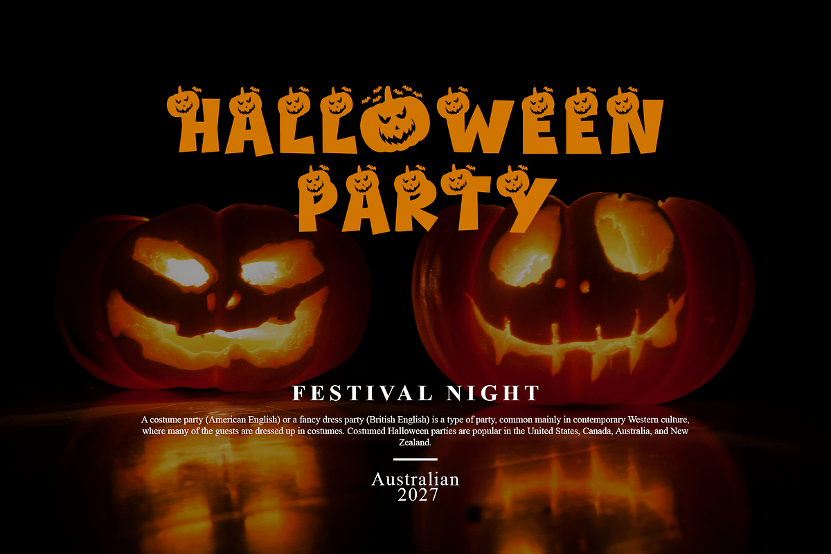 Bagonk - A Halloween Theme Font, a Blackletter Font by overlaytemplates (Photo 2 of 5)