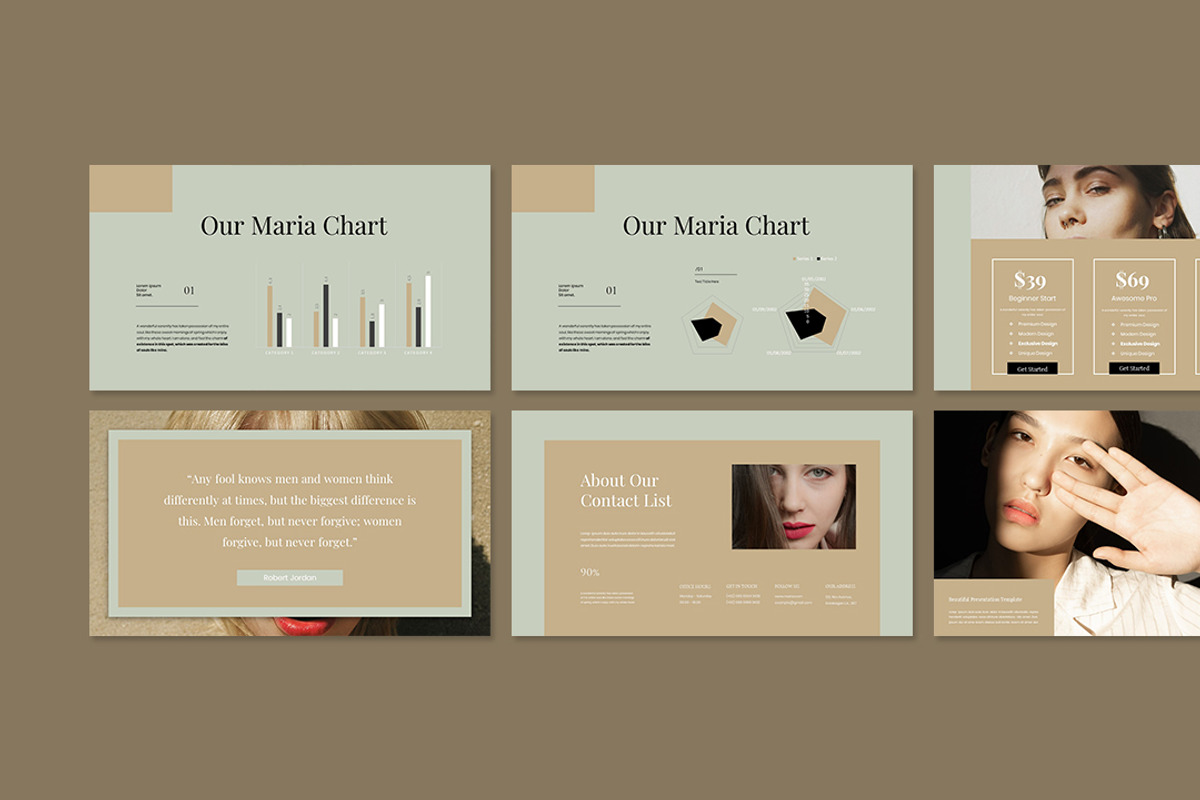 Maria Presentation Template, a Presentation Template by Analogous Temp (Photo 5 of 5)