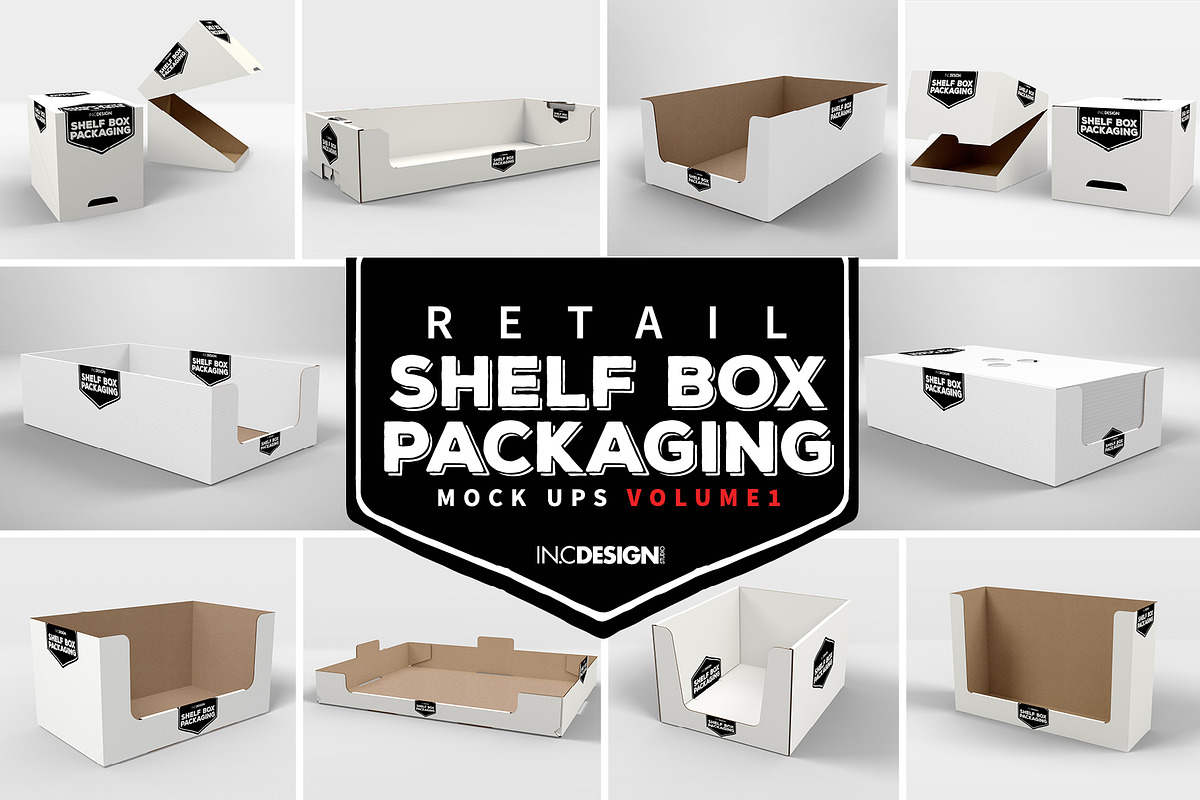 Retail Shelf Box Packaging Mockups1, a Packaging Mockup by INCDesign (Photo 32 of 32)