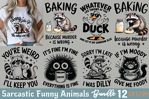 Sarcastic Funny Animals Bundle, an Object Graphic by DollarSmart