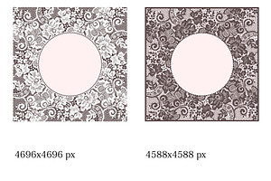 Lace Seamless Patterns And Frames.