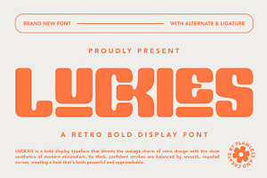 Luckies - Retro Display Font, a Font by Flawless And Co