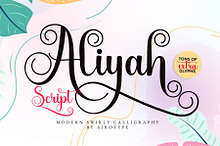 Aliyah - Swirly Calligraphy Font