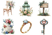Wedding Clipart Bundle, an Illustration by Designking (Thumbnail 2 of 5)