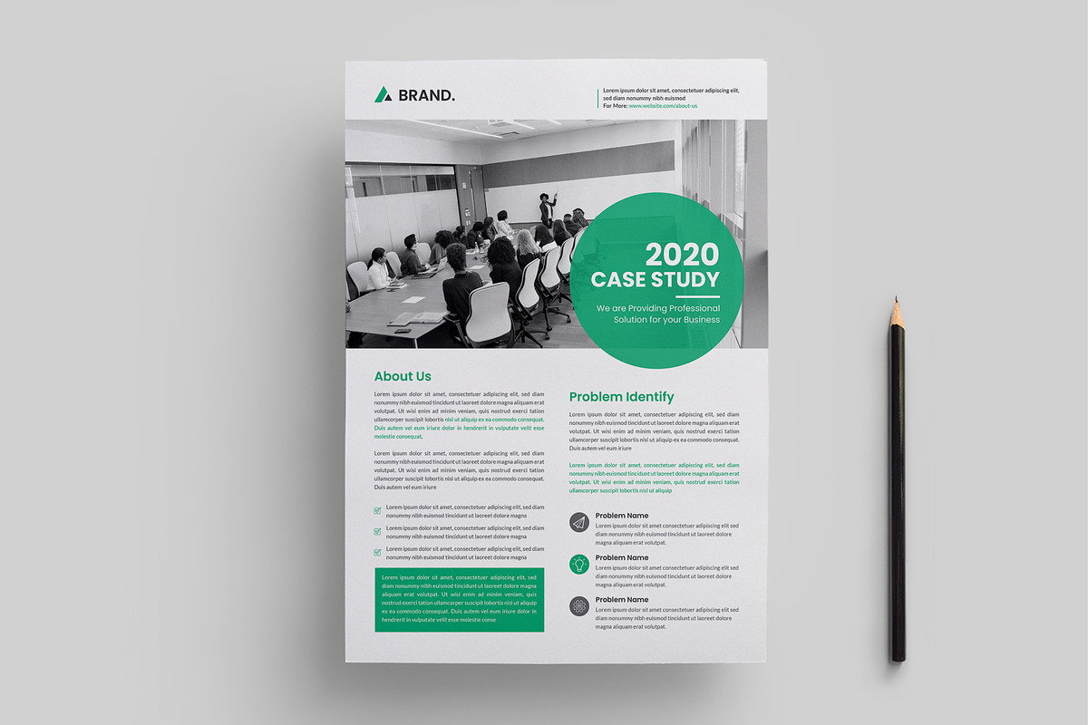 Modern Case Study Template, a Brochure Template by DesignOriel (Photo 2 of 3)