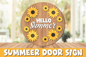 Hello Summer Doog Sign SVG PNG, an Object Graphic by EllaMaiyaali