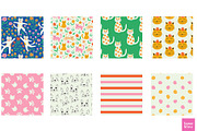 Floral Cats Patterns Collection, a Pattern Graphic by Yasmine Patterns (Thumbnail 3 of 8)