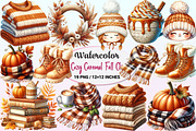 Cozy Caramel & White Fall Clipart, a Graphic by CitraGraphics (Thumbnail 1 of 4)