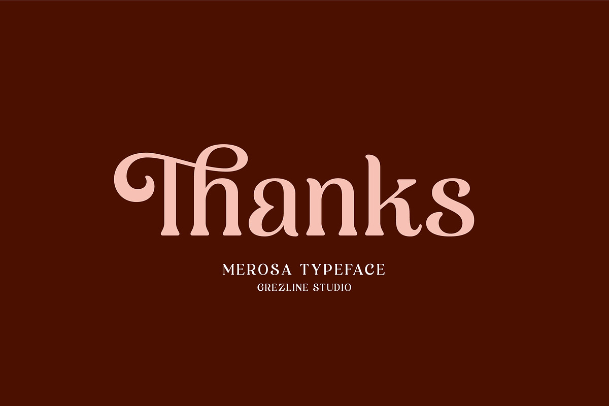 Merosa – Display Typeface, a Font by Grezline Studio (Photo 13 of 13)