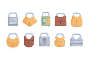 Iron padlocks set + seamless pattern, a Person Illustration by Good Studio (Thumbnail 3 of 5)