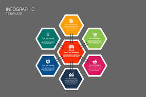 Infographic Hexagon Shape Template