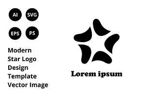 Modern Star Logo Design Template