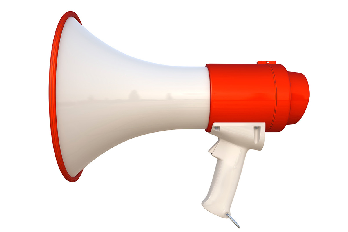 Megaphone isolated on white preview 4